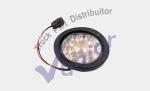 Plafon Redondo Transparente Luz Ambar 4 Pulgadas 10 Leds 12 Volt